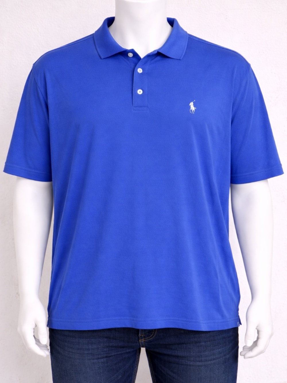 Polo Ralph Lauren Short Sleeve Polo Shirt Mens XXL Blue Collar Custom Slim Fit